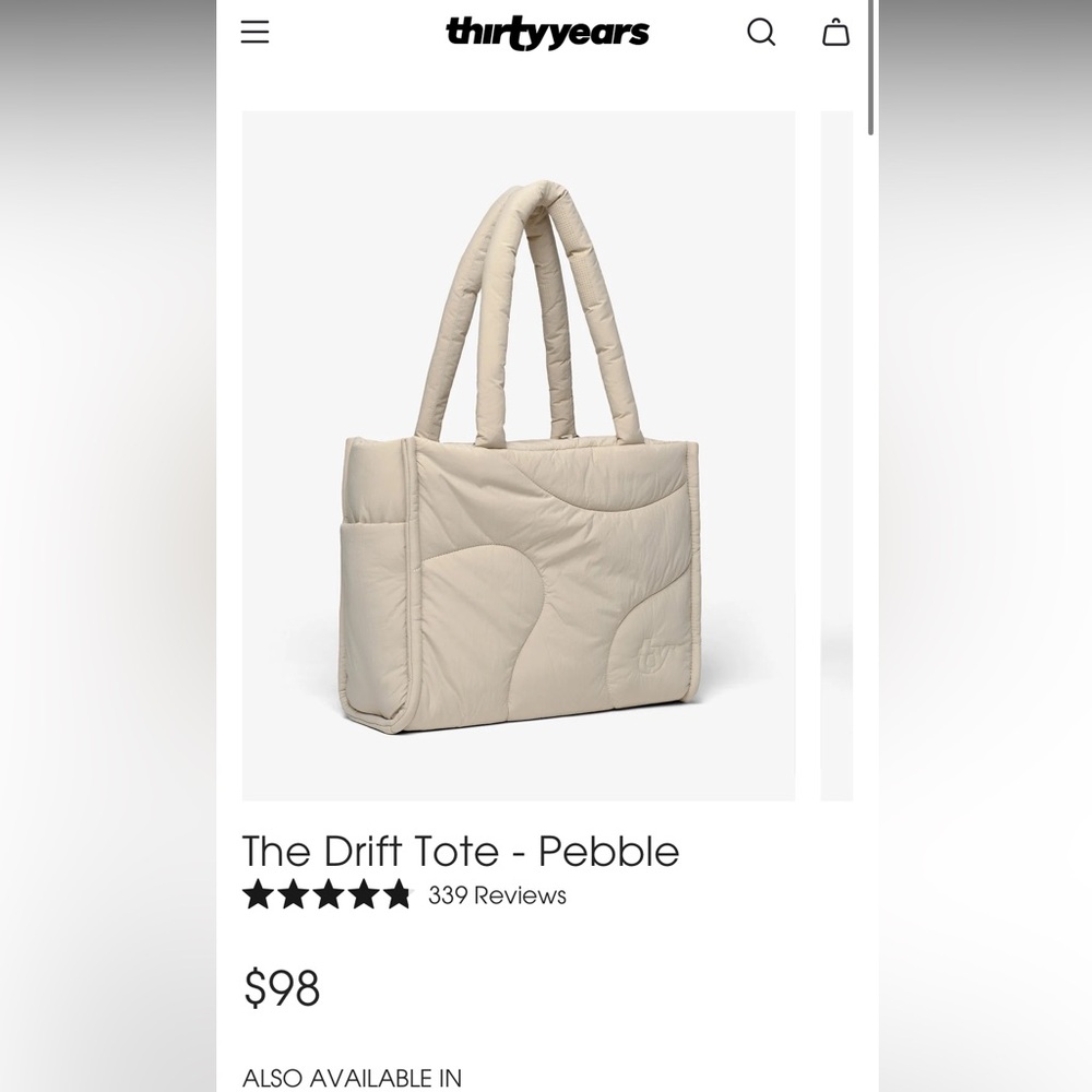 The Drift Tote - Pebble by ThirtyYears